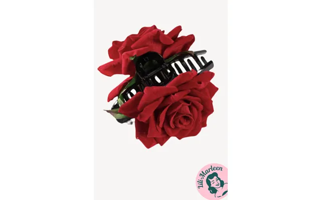 Hårklips Hårklemme - Stor Rose, Rød