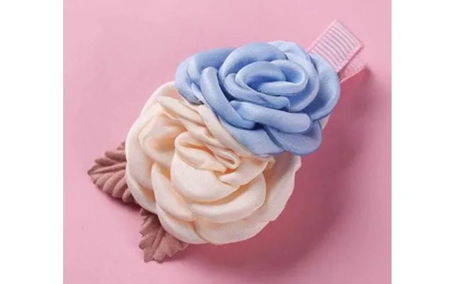 Hårklips Med Blomster Roser - Blå, Ivory Rosa M11