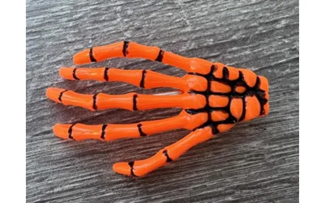 Halloween Hårklemme - Skelethånd, Orange