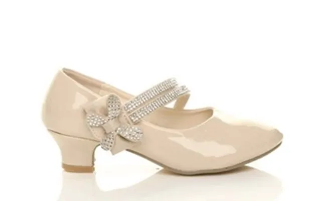 Line Børnefestsko - Beige Glans