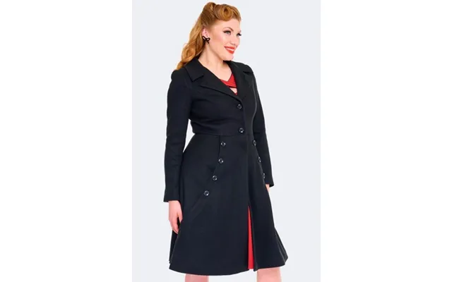 Miss Line Lapel Coat Klassisk Sort Trenchcoat Til Foråret