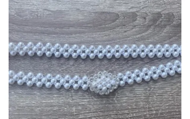 Perlebælte Med 3 Rækker Perler -perle Diamantlukning - Sølv