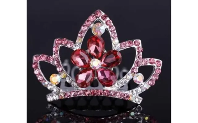 Tiara Spænde - Pink Blomst