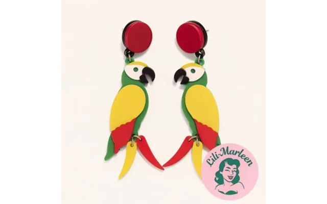 Tropical Parrot Farverige Papegøjeøreringe I Retro Stil
