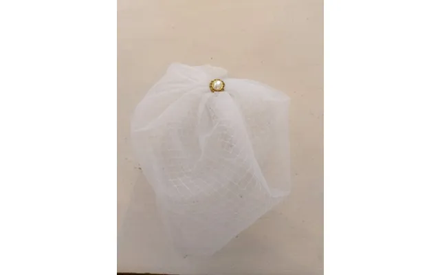Vintage Kort Slør Med Broche