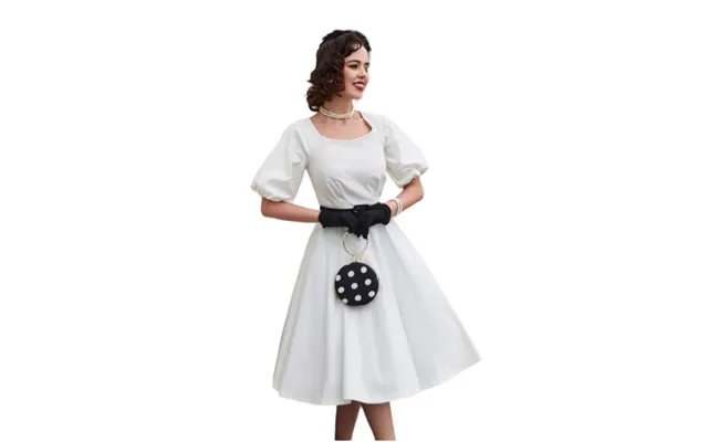 Vintageinspireret Hvid Kjole Konfirmations Kjole - Colette