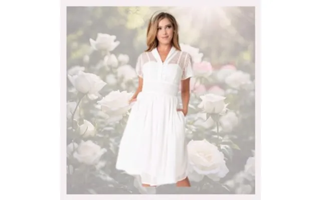 Vintageinspireret Hvid Kjole - Naomi