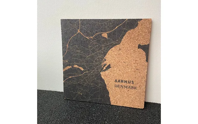 Bykort I Kork 50x50 Cm. Aarhus - Restsalg