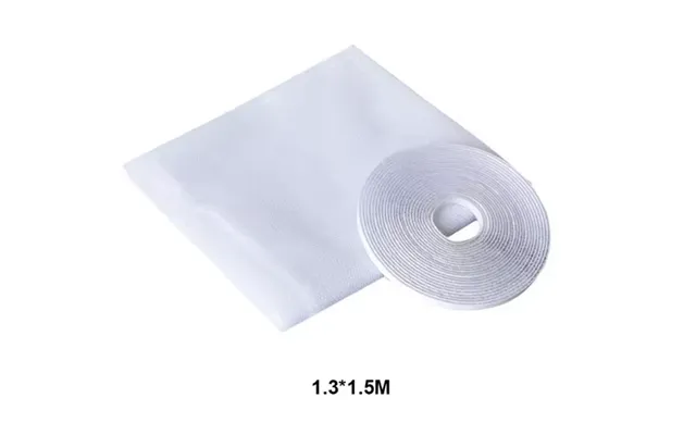 Fluenet Til Vindue Med Velcro - Hvid, 130x150 Cm.