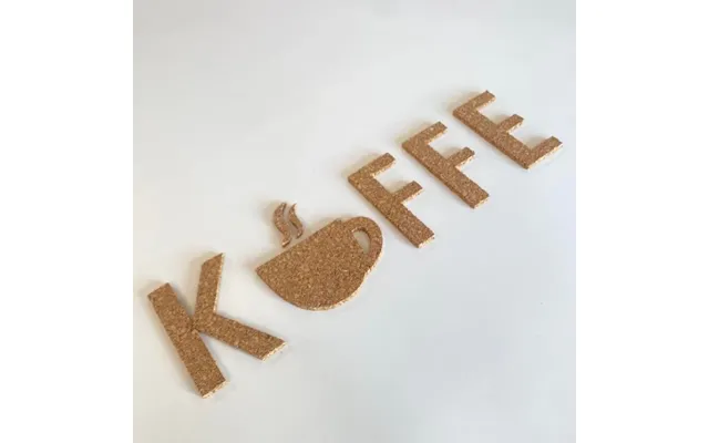 Kaffe Bogstaver - Selvklæbende Kork