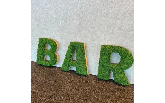 Mos Bogstaver - 'bar', Mørkegrøn