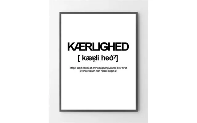 Plakat Butik Med Kærlighed - 30x40 Cm.