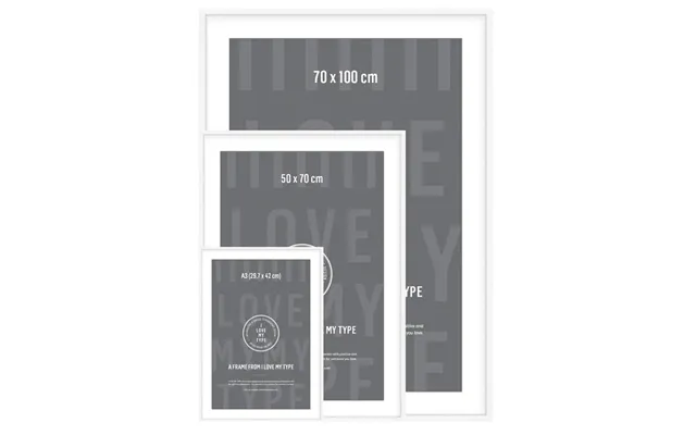 Ramme - Hvid Alu 30x40