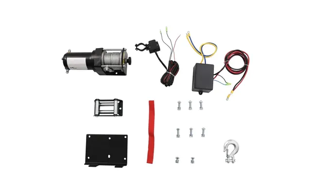 12 V Elektrisk Kranspil 1.360 Kg Med Monteringsplade Og Lederulle