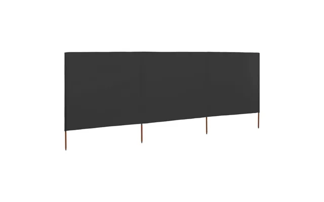 3-panels Læsejl Stof 400 X 120 Cm Antracitgrå