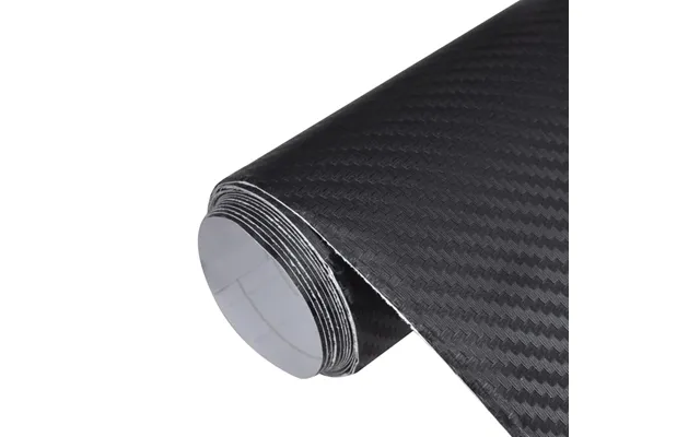 3d Kulfiber Bilfolie - 2 Stk. 100 × 150 Cm, Sort