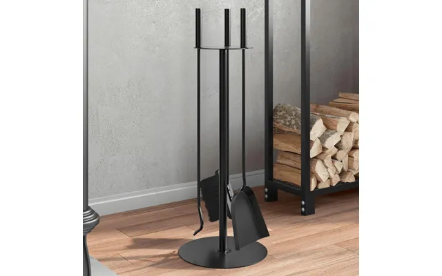 4-delt Pejsesæt I Stål - 22 × 59 Cm, Sort