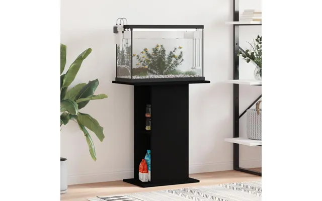 Akvariebord 60,5x36x72,5 Cm Konstrueret Træ Sort