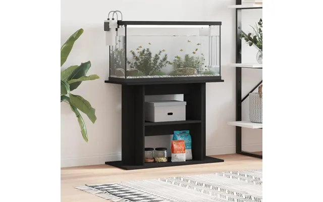 Akvariebord 80x35x60 Cm Konstrueret Træ Sort