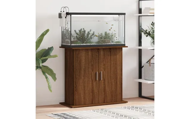 Akvariebord 81x36x73 Cm Konstrueret Træ Brun Egetræsfarve
