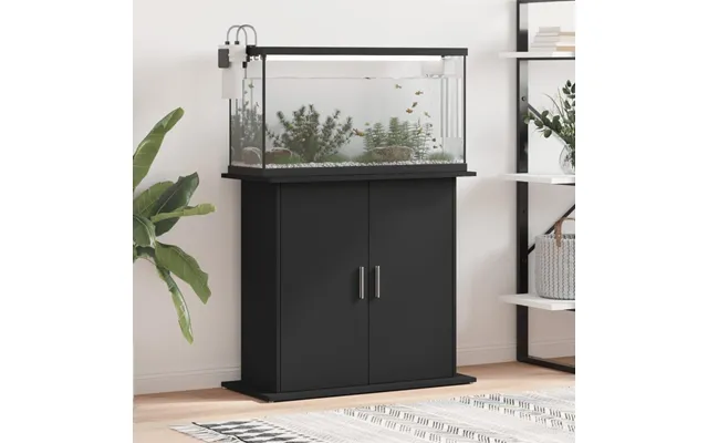 Akvariebord 81x36x73 Cm Konstrueret Træ Sort