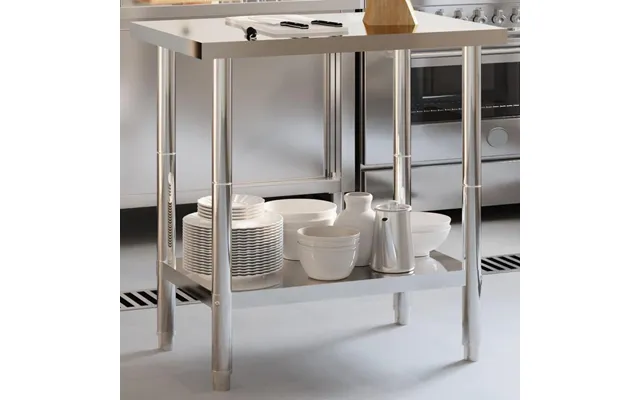 Arbejdsbord Til Køkken 82,5×55×85 Cm - Rustfrit Stål Med Hylde