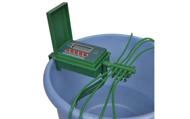 Automatisk Vandingssystem Med Sprinkler Og Timer - Grøn