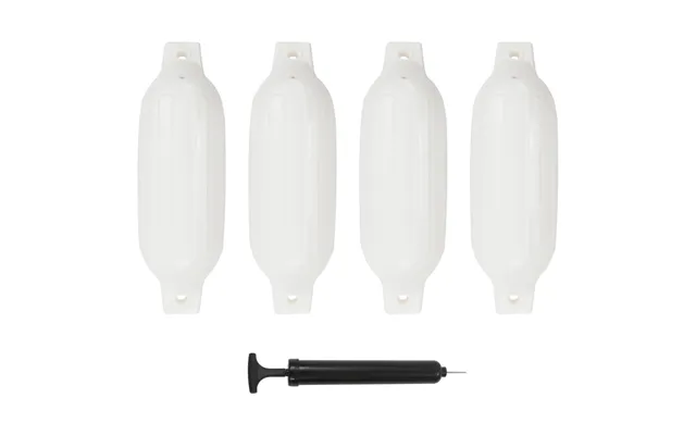 Bådfendere 4 Stk. 41 × 11,5 Cm - Pvc, Hvid Med Pumpe