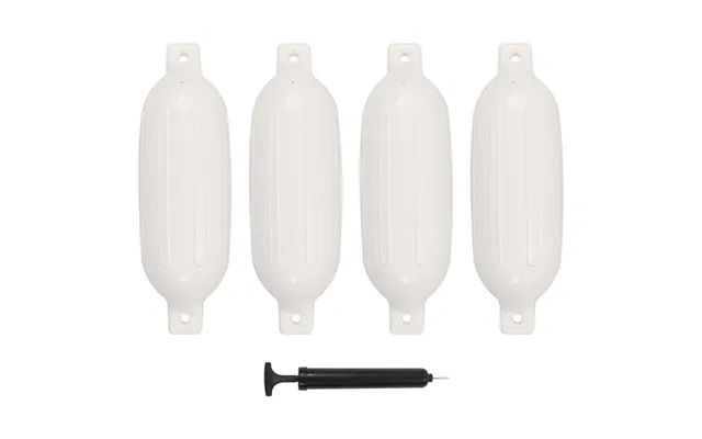 Bådfendere 4 Stk. 58,5 × 16,5 Cm - Pvc, Hvid, Inkl. Pumpe