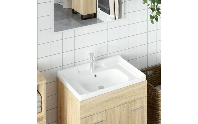 Badeværelsesvask 61x48x23 Cm Rektangulær Keramisk Hvid