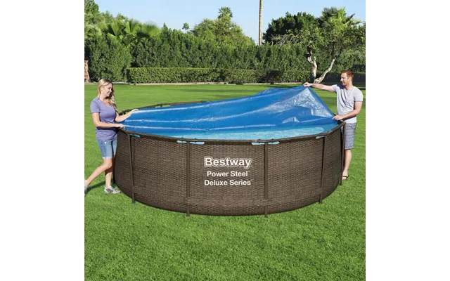 Bestway Flowclear Solopvarmet Poolovertræk 356 Cm - Blå