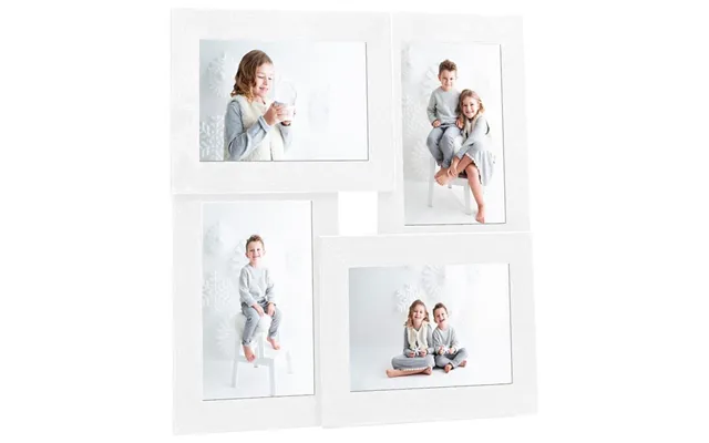 Billedramme Til 4x 13x18 Cm Billeder Mdf Hvid