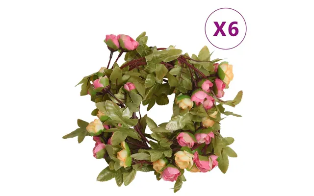 Blomsterguirlander Til Jul 3 Stk. 215 Cm Lyserød