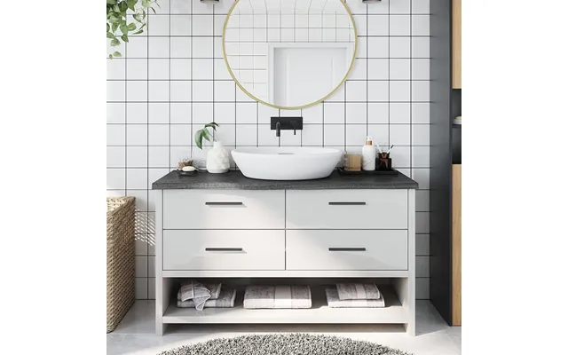 Bordplade Til Badeværelse 100x40x 2-4 Cm Massivt Træ Mørkebrun