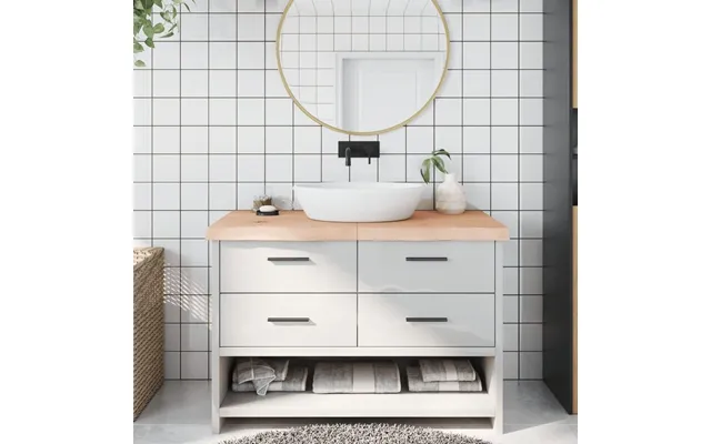 Bordplade Til Badeværelse 120x60x 2-6 Cm Massivt Træ Ubehandlet