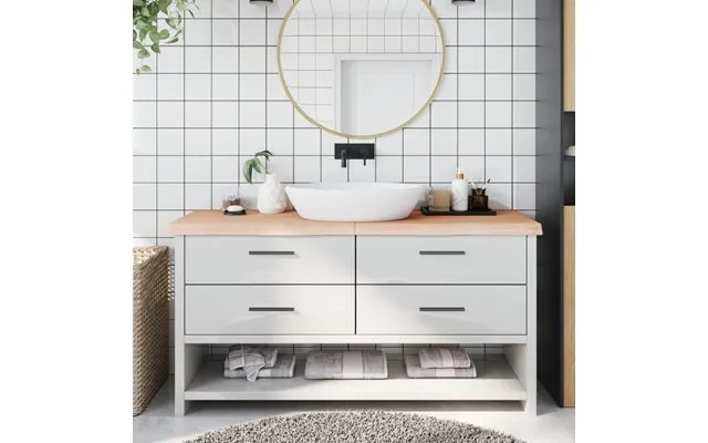 Bordplade Til Badeværelse 160x60x 2-6 Cm Massivt Træ Ubehandlet