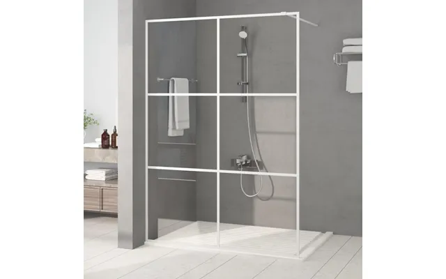 Brusevæg 140 × 195 Cm - Klart Sikkerhedsglas, Hvid