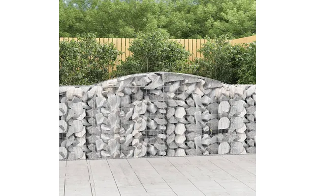 Buet Gabionkurv 400×50×100 120 Cm I Galvaniseret Jern - Sølv