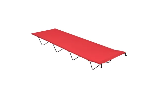 Campingseng 180 × 60 × 19 Cm - 600d Oxfordstof Og Stål, Rød