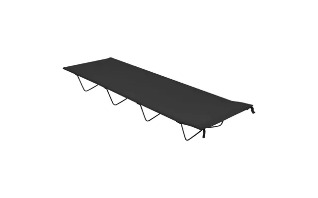 Campingseng 180 × 60 × 19 Cm - Oxfordstof Og Stål, Sort