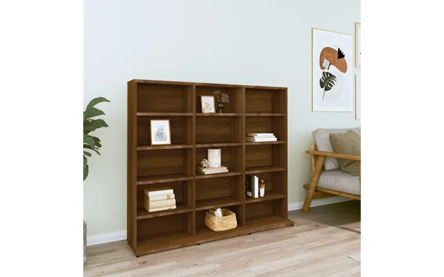 Cd-reol 100x23x89,5 Cm Konstrueret Træ Brun Egetræsfarve