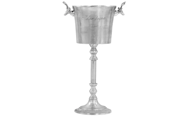 Champagnekøler På Fod I Massiv Aluminium - 39 × 29 × 71 Cm, Sølvfarvet