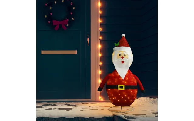 Dekorativ Julemandsfigur Med Led-lys 120 Cm - Luksuriøst Stof