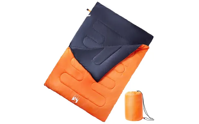 Dobbelt Sovepose Med Puder - 3-4 Årstider, 220 × 150 Cm, Orange Sort