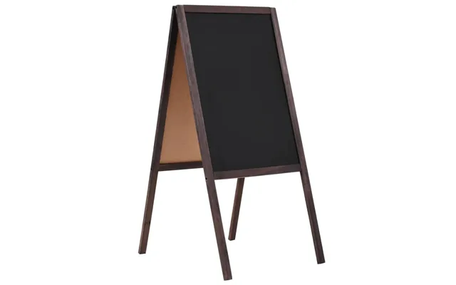 Dobbeltsidet Fritstående Tavle I Cedertræ - 40 × 60 Cm A-ramme