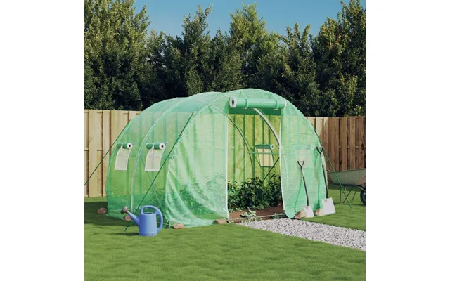 Drivhus Med Stålstel 6 M - 3×2×2 M, Grøn