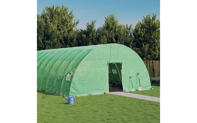 Drivhus Med Stålstel 60 M - 10×6×2,85 M, Grøn