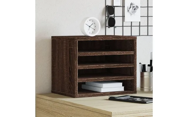 Dueslag Til Skrivebord 36 × 26 × 29,5 Cm - Konstrueret Træ, Brun Egetræsfarve