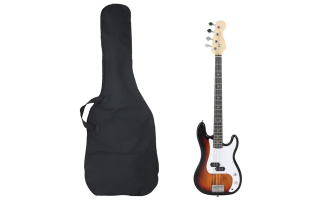 Elektrisk Basguitar Til Begyndere 4 4 46 - Brun Hvid Inkl. Taske