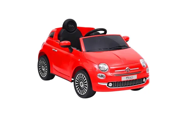 Elektrisk Børnebil Fiat 500 - Rød Ride-on Med Lys Og Musik